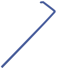 L-Shaped Spreader, PP (Sterile), Blue. 20 x peel-packs of 25 spreaders