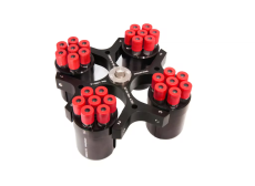 Swing out rotor for 28 tubes of 15ml. (max. height 107mm) 4.200 RPM / 2.899 xg