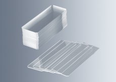 microscope slides 1000812 Slides 76x26x1 ground corners chamfered at 45°, plain, 50 pcs