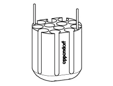 Adapter for 12 x round bottom tubes; diameter 17,5 mm x 100 mm, for rotor S-4-72