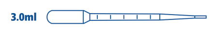 3.0 ml Graduated Pasteur Pipette, sterile
