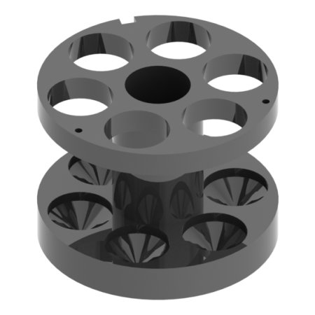 4 Adapters for 24 tubes of 30 ml