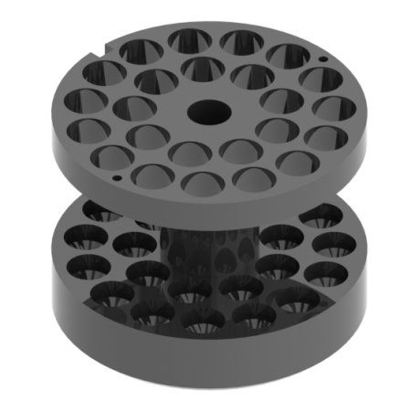 Adapters for 100 tubes of 5 ml. or 10 ml