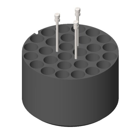 RE 627, 4 Adapters for 112 tubes of 10 ml. vacuum RE 627, 4 Adapters for 112 tubes of 10 ml. vacuum