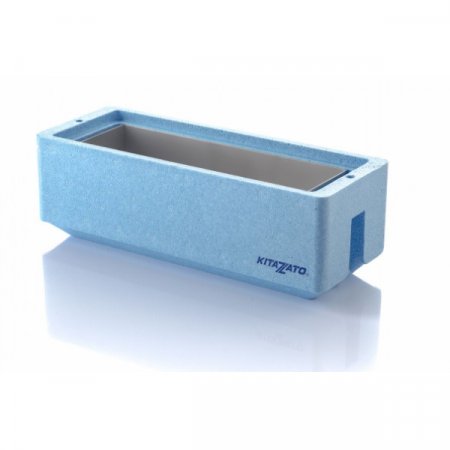 Polystyrene container with stainless steel insert
